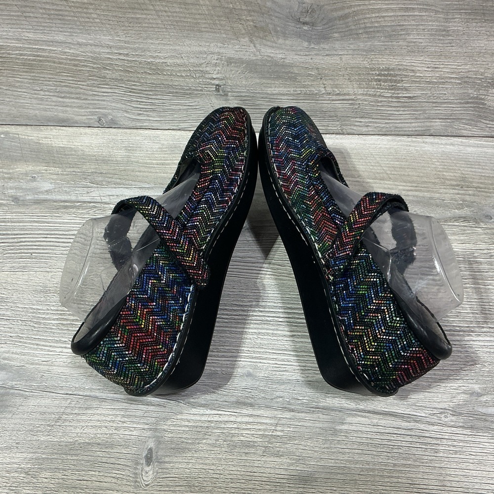 Alegria Belle Ric Rack Rainbow EU 41 US 10.5 Colorful Chevron Mary Janes Vegan - Picture 5 of 12